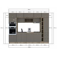 Bucatarie ZONE B 320 FRONT MDF K002 / decor 265
